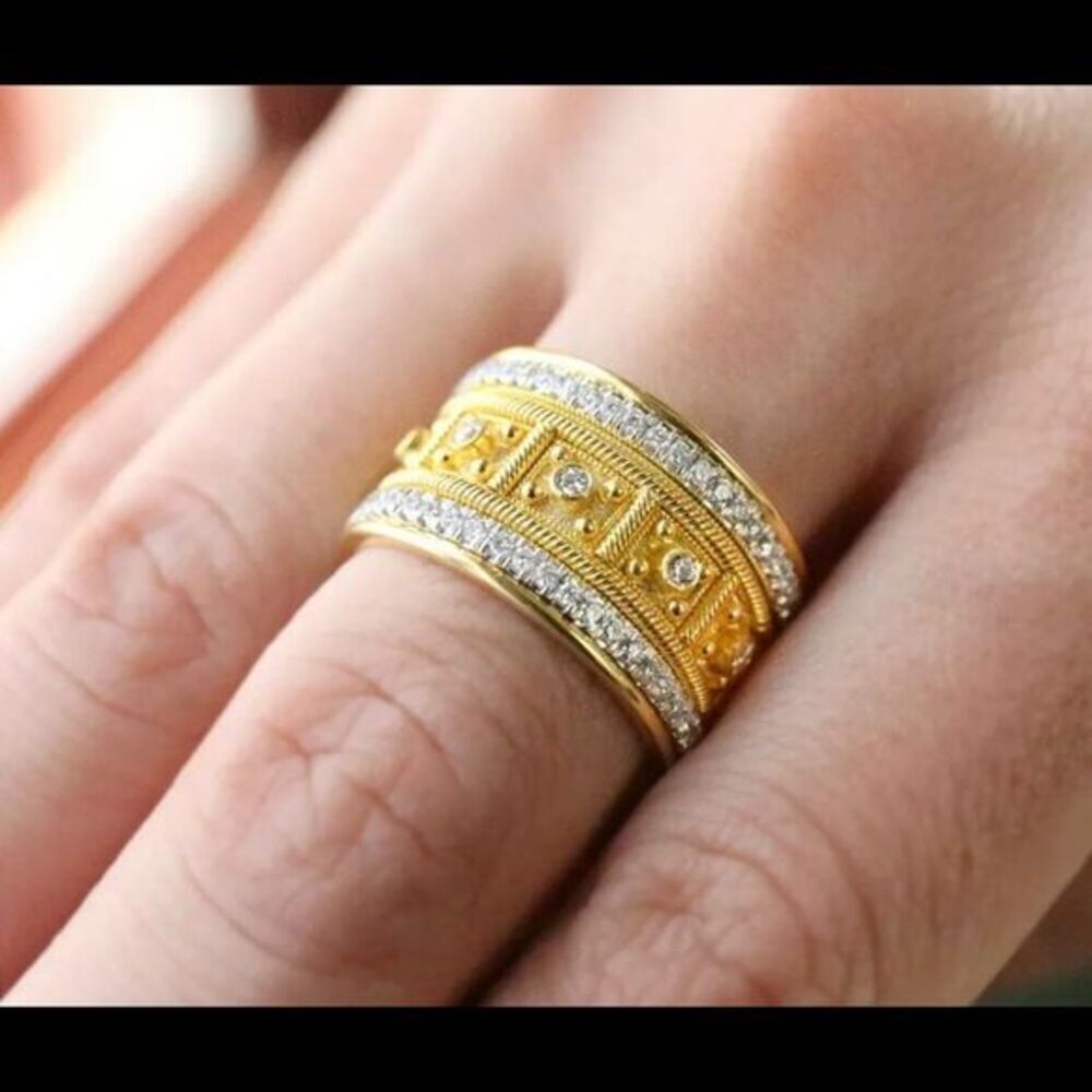 Egyptian gold 925 wedding ring size